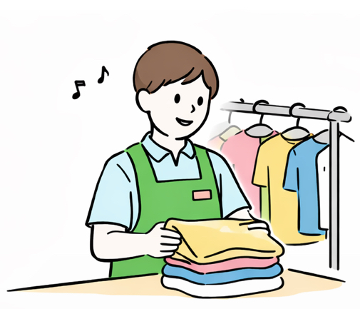 自分のペースで働く若者